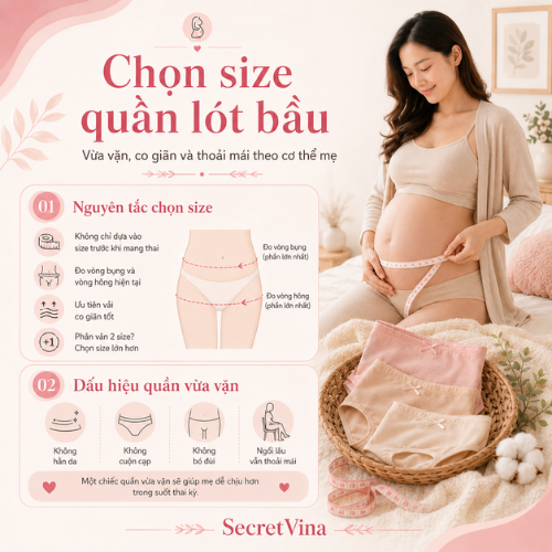 Quần lót bầu: Bí quyết chọn nội y thoải mái và an toàn cho mẹ trong thai kỳ Quần lót bầu