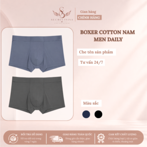 SecretVina Quần Lót Nam Boxer Cotton Mềm Mại Thoáng Khí Kháng Khuẩn Hằng Ngày