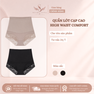 SecretVina Quần Lót Cạp Cao Ôm Bụng Nhẹ Che Bụng Dư Co Giãn Thoải Mái