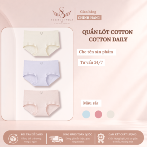 SecretVina Quần Lót Nữ Cotton Kháng Khuẩn Mềm Mại Thoáng Khí Mặc Hằng Ngày