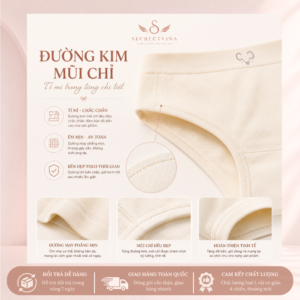 SecretVina Quần Lót Nữ Cotton Kháng Khuẩn Mềm Mại Thoáng Khí Mặc Hằng Ngày